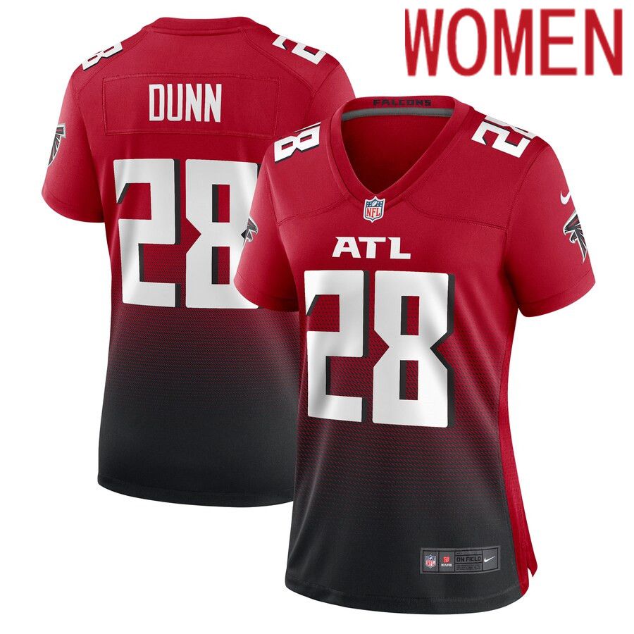 Women Atlanta Falcons 28 Warrick Dunn Nike Red Retired Game NFL Jersey